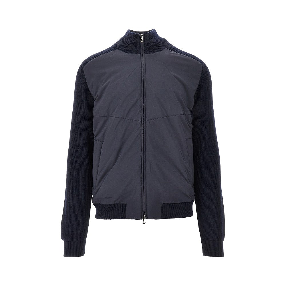 SEASE Knit and nylon hybrid bomber jacket Man
