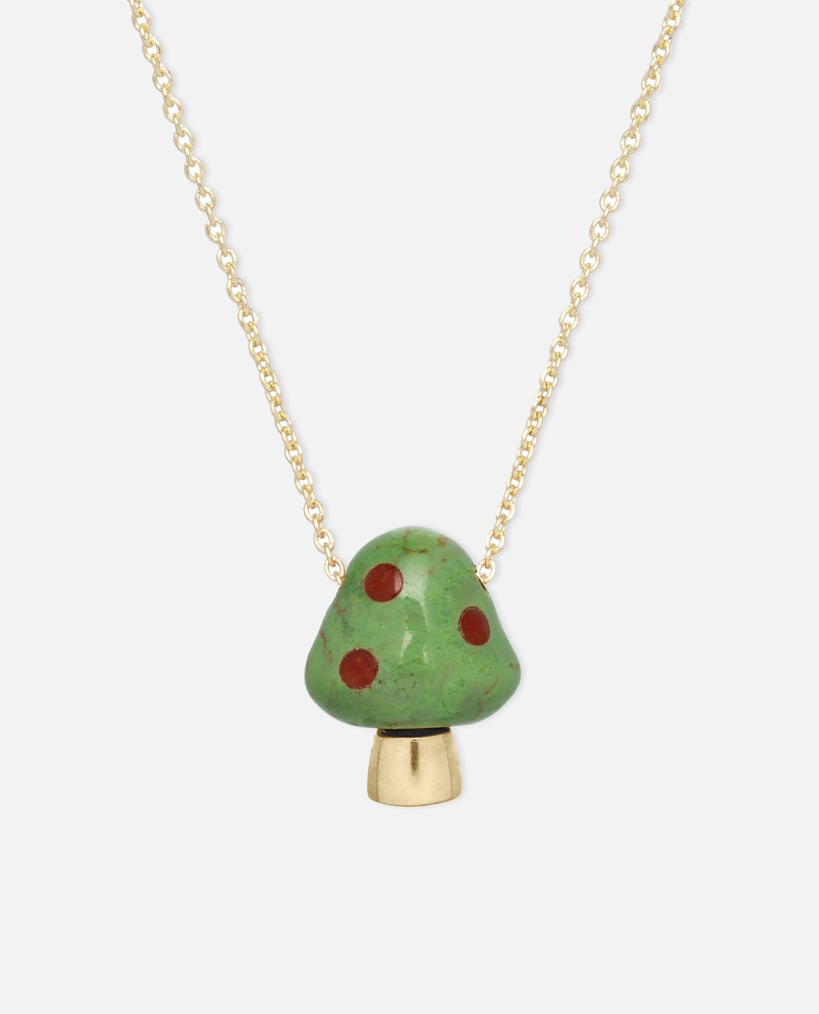 Aliita Amanita Green W/ Red Pois Necklace