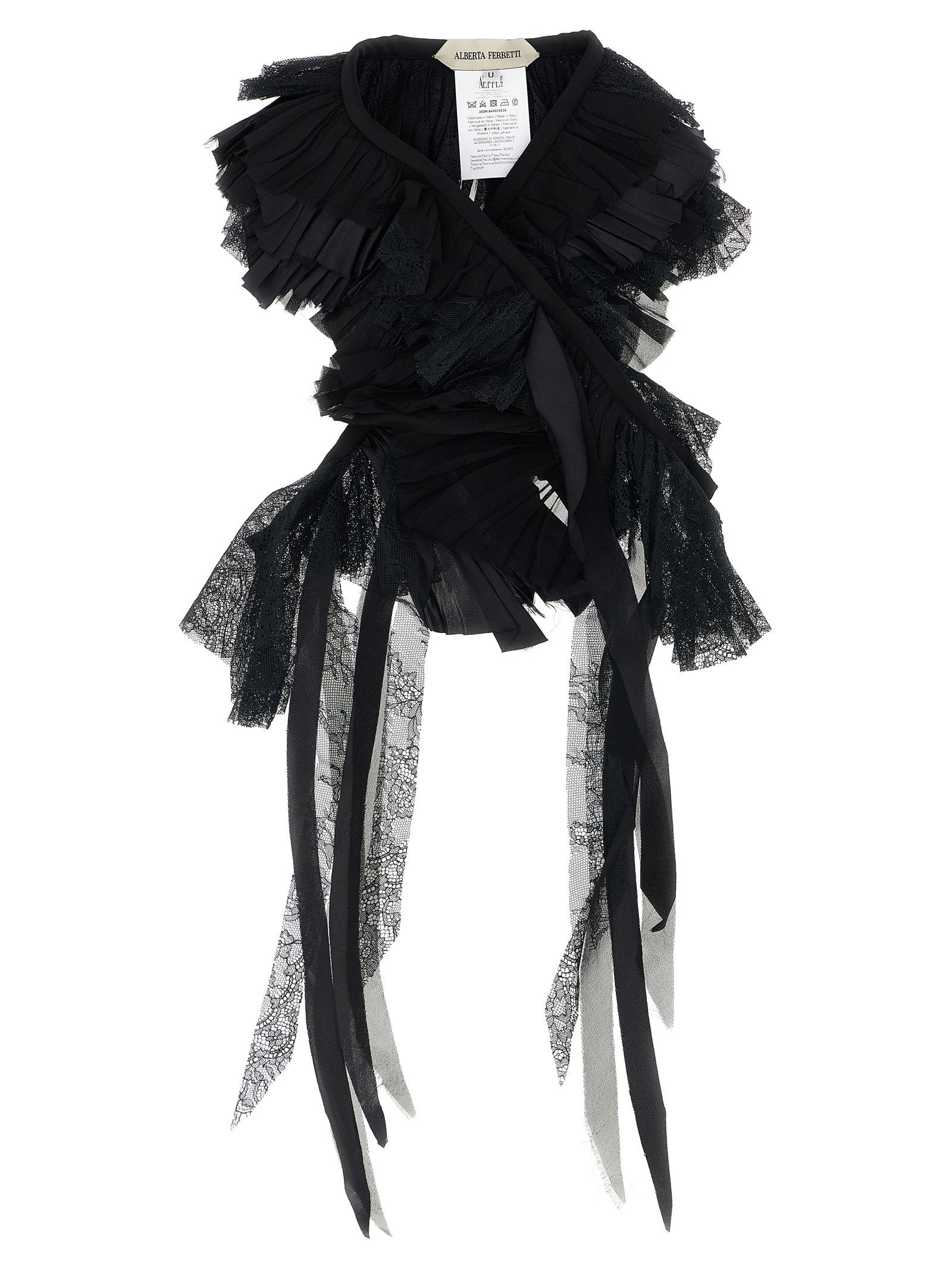 Alberta Ferretti Georgette Collar