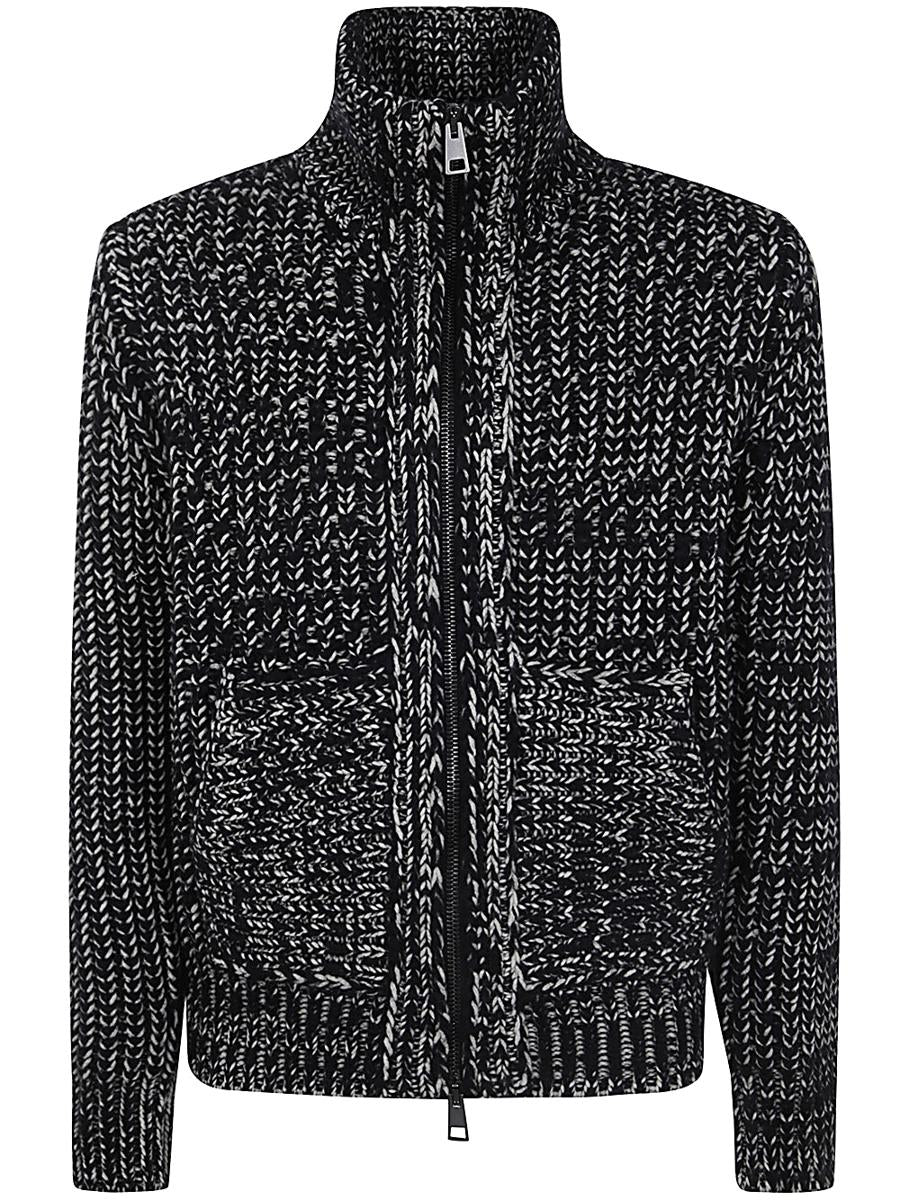 Roberto Collina Long Sleeves Mouline` Jacket Clothing