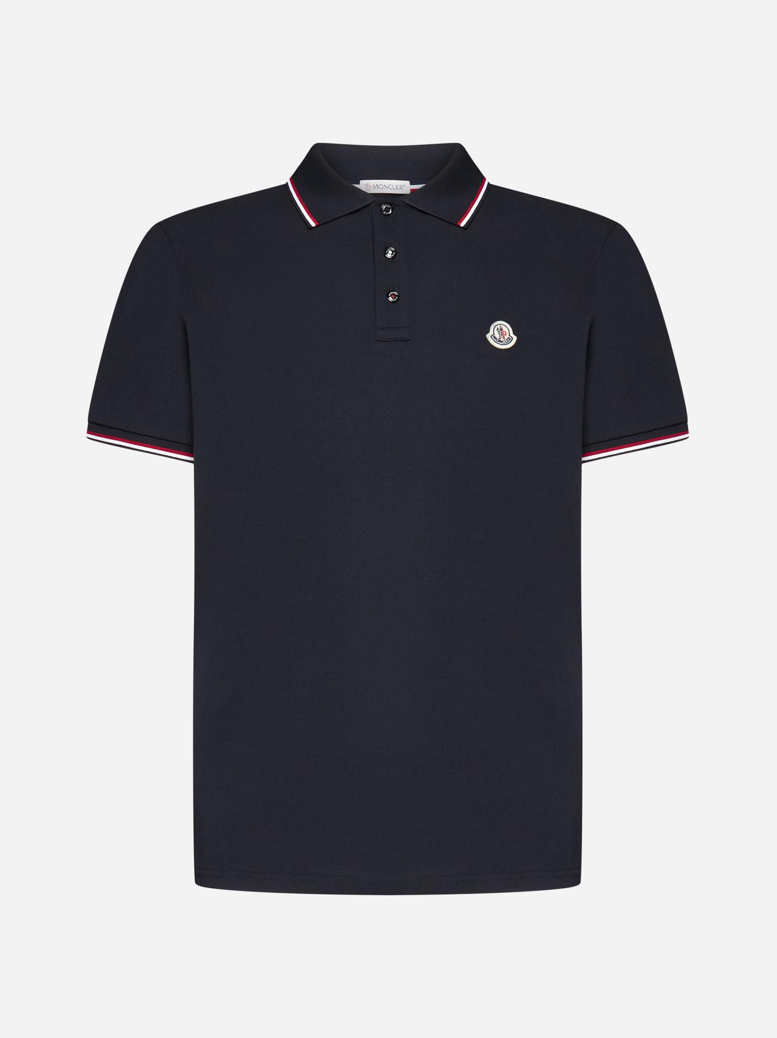 Moncler Logo-patch Cotton Polo Shirt