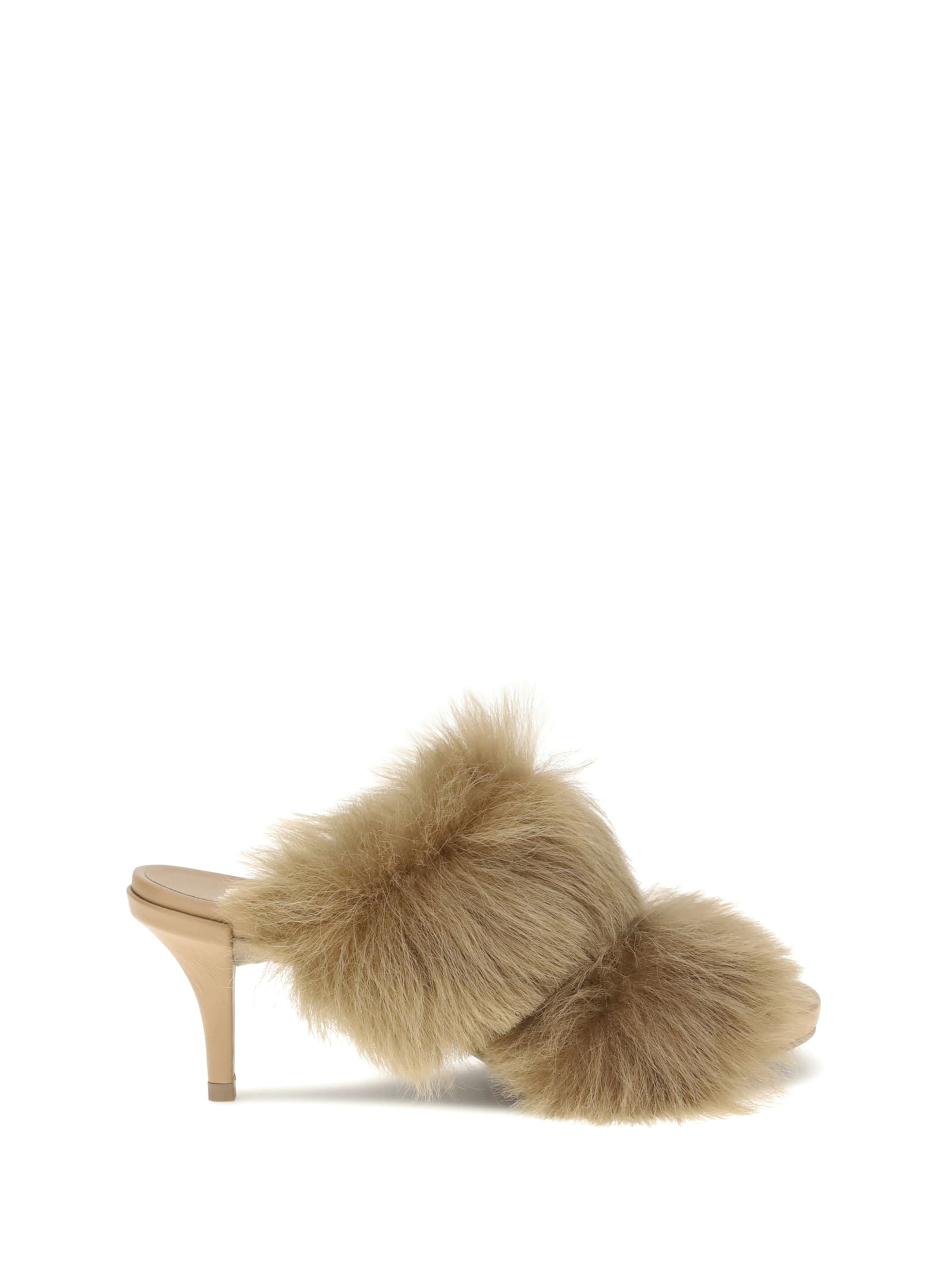 Pedro Garcia Fur-trimmed Mules Sandals