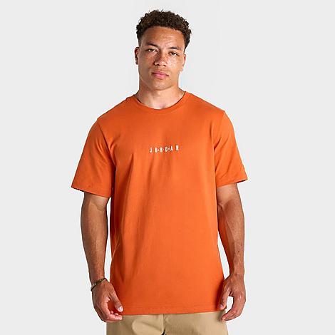 Jordan Men's Embroidered Air Graphic T-Shirt in Starfish/Sail Size: Small