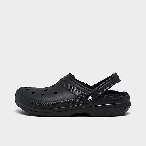 Crocs Men's Classic Lined Clog Shoes in Black Size: 4