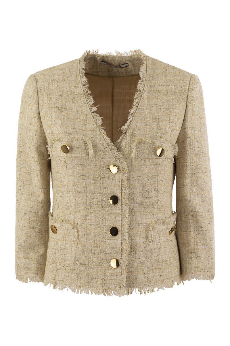Tagliatore Dharma - Papyrus-Effect Jacket