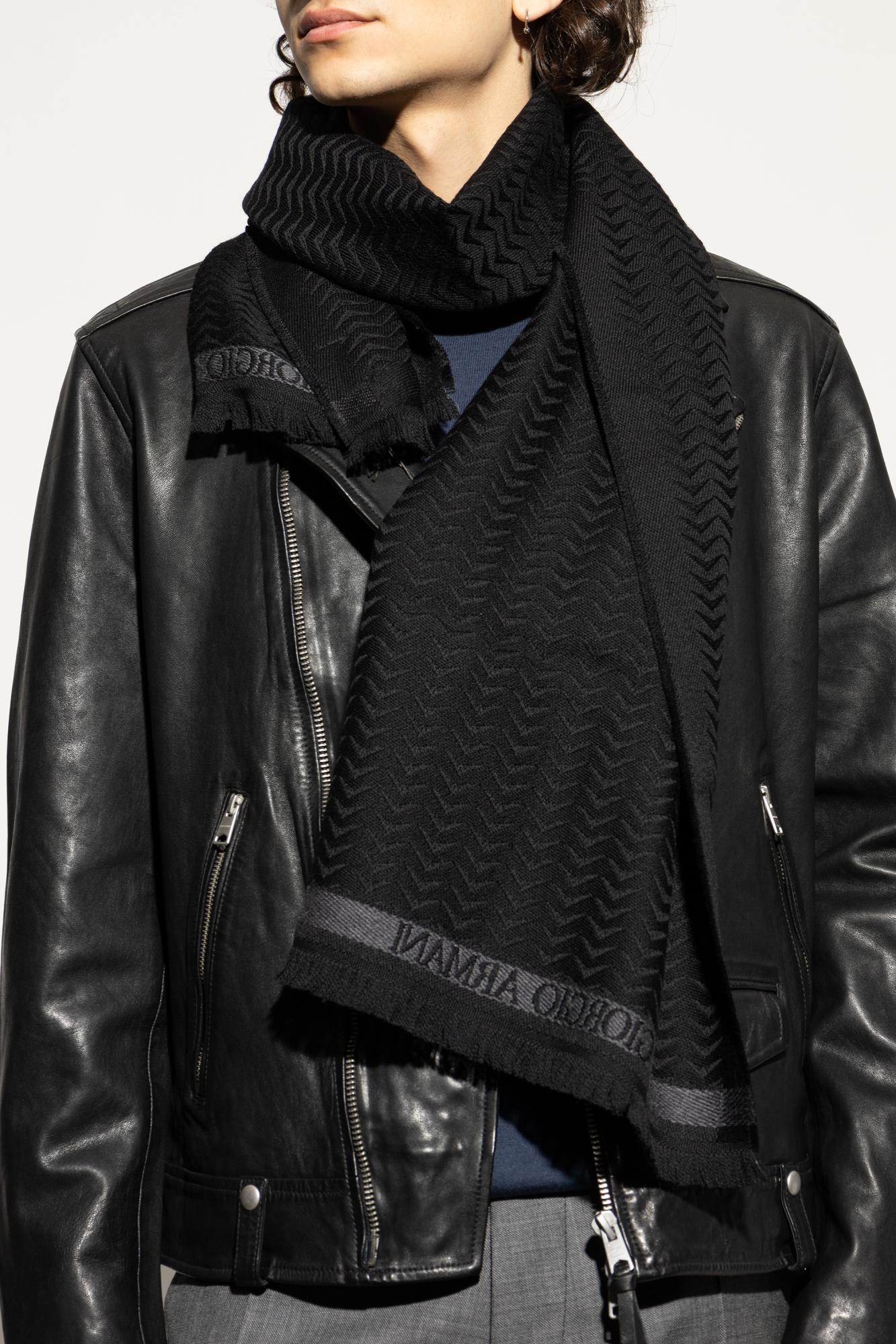 Giorgio Armani Wool Scarf With Logo