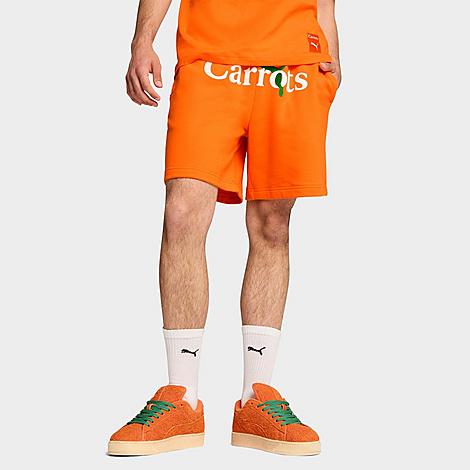 PUMA Men's x Carrots 7" French Terry Shorts in RICKIE ORANGE Size: Medium