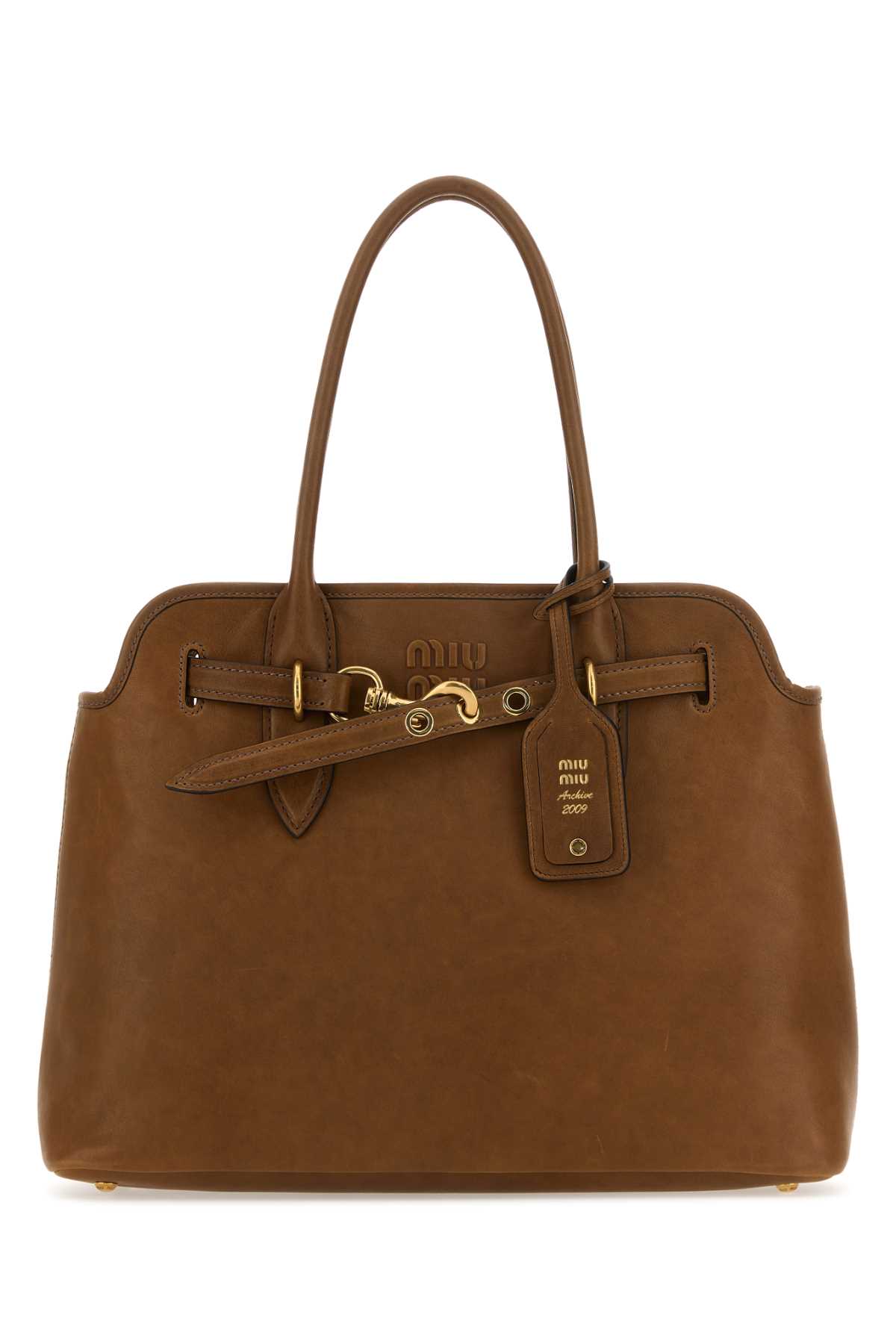 Miu Miu Caramel Nappa Leather Aventure Shopping Bag