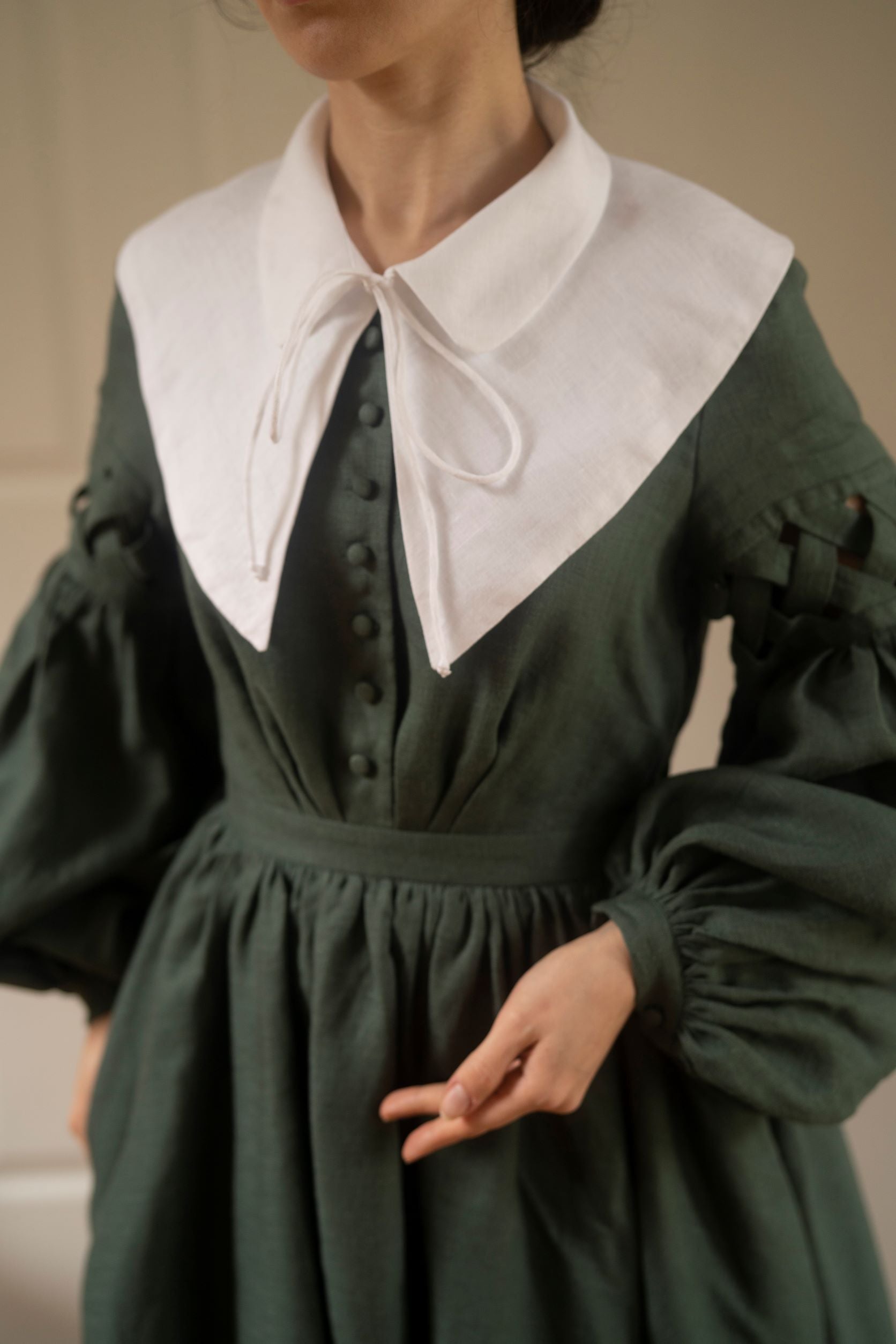 Detachable Victorian Style Collar | Linen collar