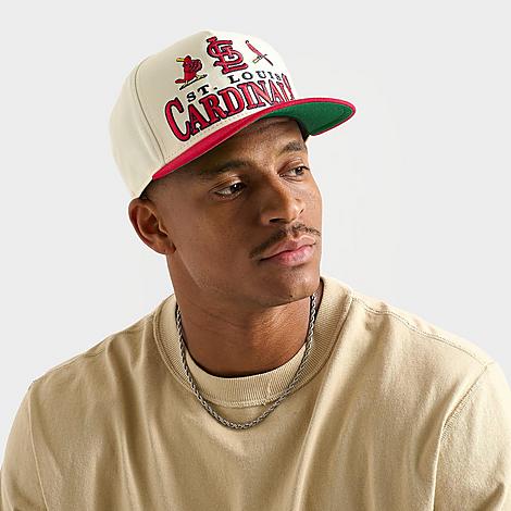 New Era St. Louis Cardinals MLB Multi Logo 9FIFTY Snapback Hat in Chrome/Red