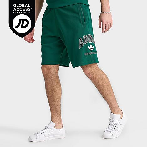 adidas Men's Originals Varsity Shorts in Green Size: Small