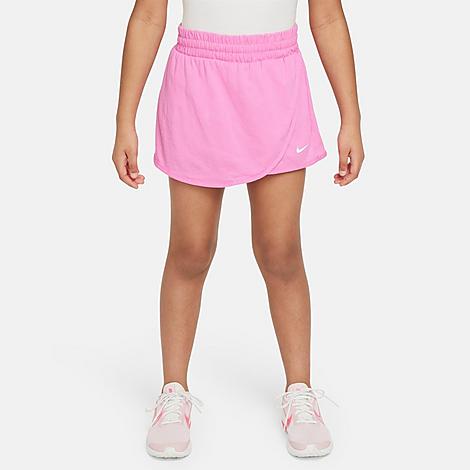 Nike Girls Breezy Mid-Rise Skort in PLAYFUL PINK/(WHITE) Size: Small