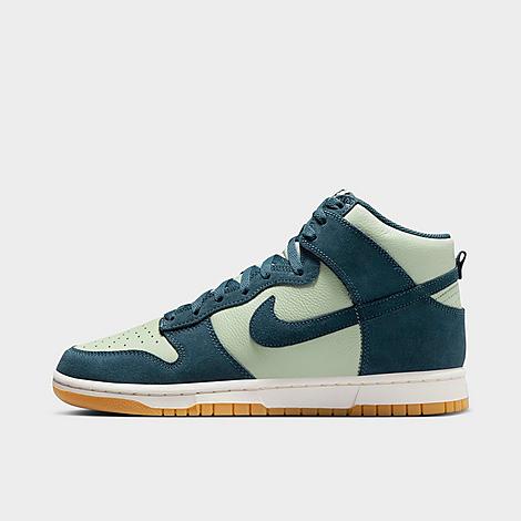 Nike Men's Dunk High Retro Casual Shoes in Jade Horizon/Armory Navy/Gum Yellow Size: 6