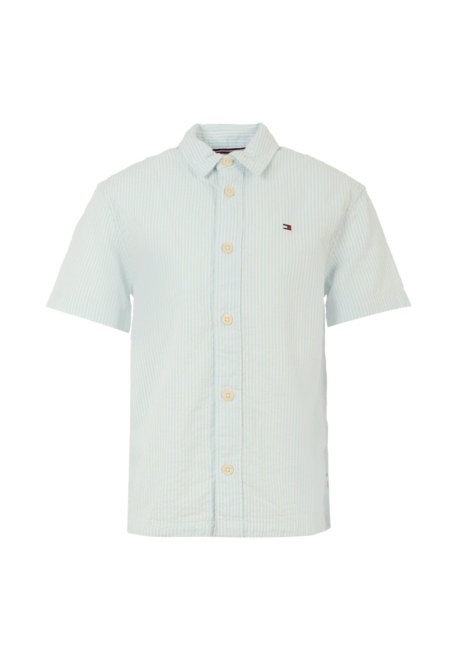 Tommy Hilfiger Light Blue Shirt For Boy With Flag