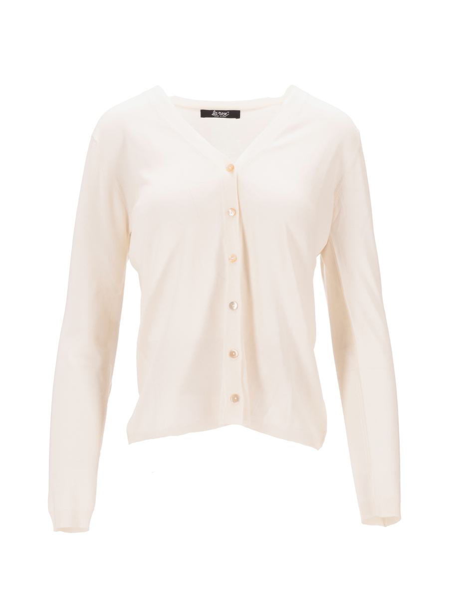 La Rose Cardigan Knit White