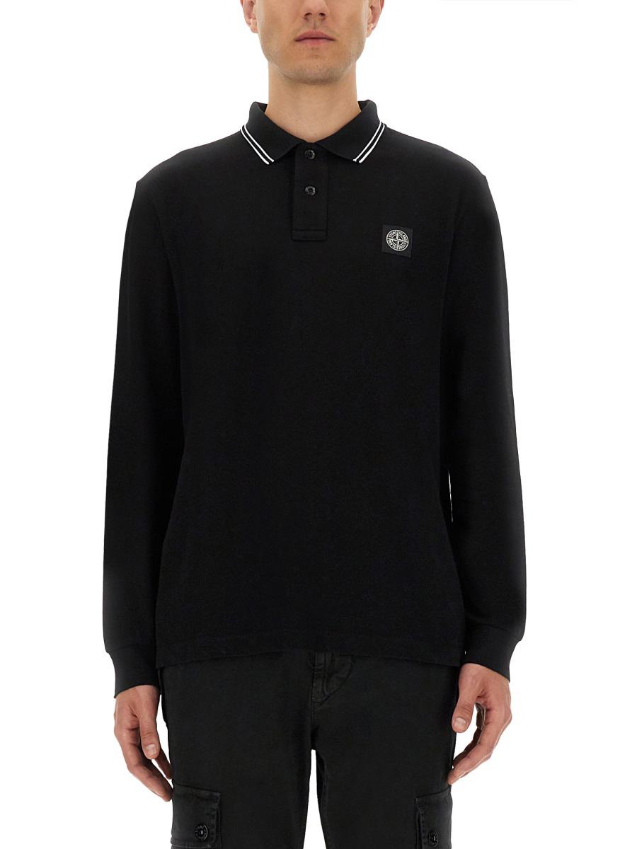 Stone Island Long-Sleeved Polo Shirt