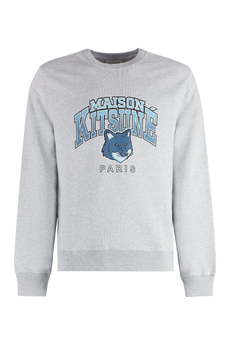 Maison Kitsuné Campus Fox Printed Cotton Sweatshirt