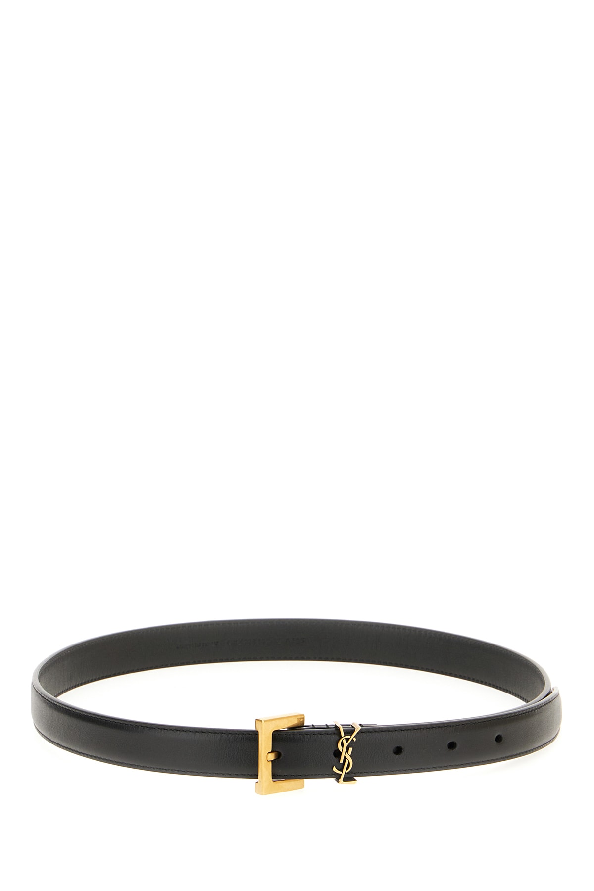 Saint Laurent Black Leather Belt