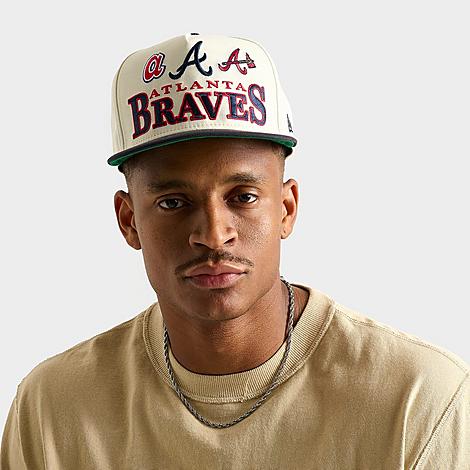 New Era Atlanta Braves MLB Multi Logo 9FIFTY Snapback Hat in Chrome/Navy