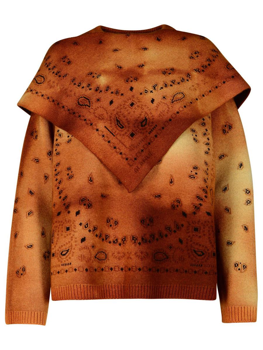 Alanui 'Hues' Brown Virgin Wool Sweater