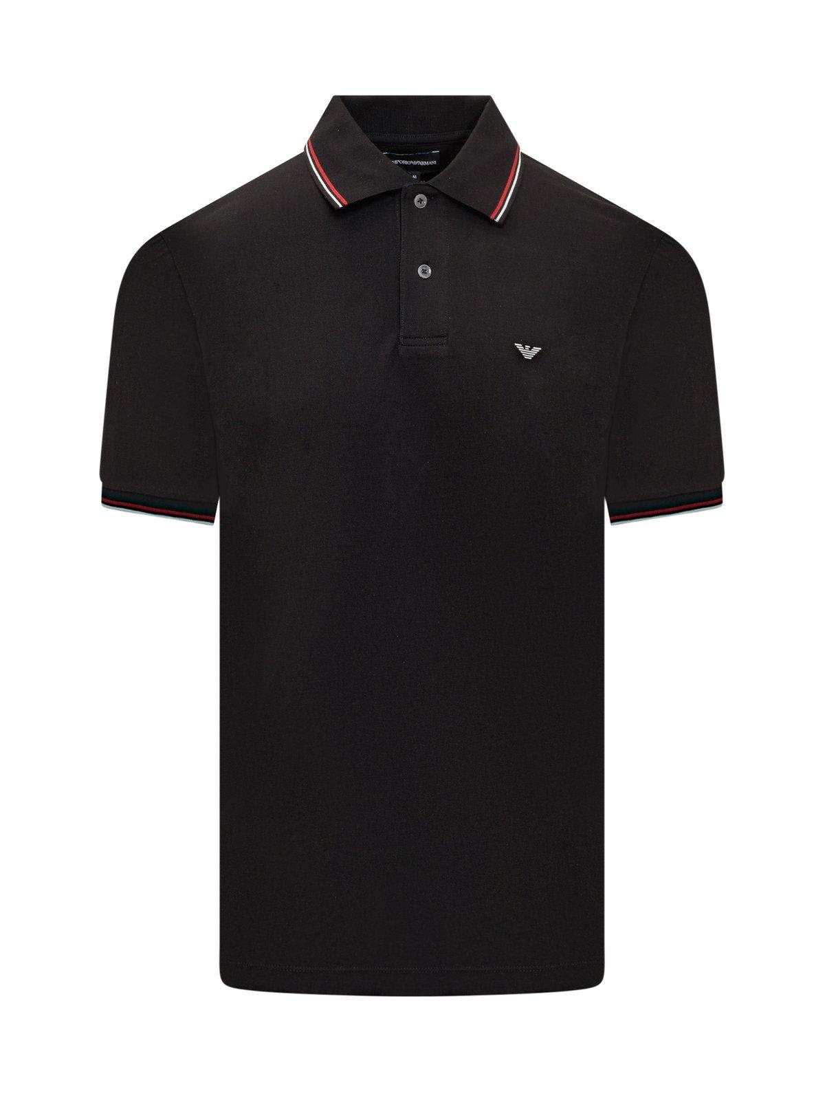 Emporio Armani Logo Printed Short Sleeved Polo Shirt