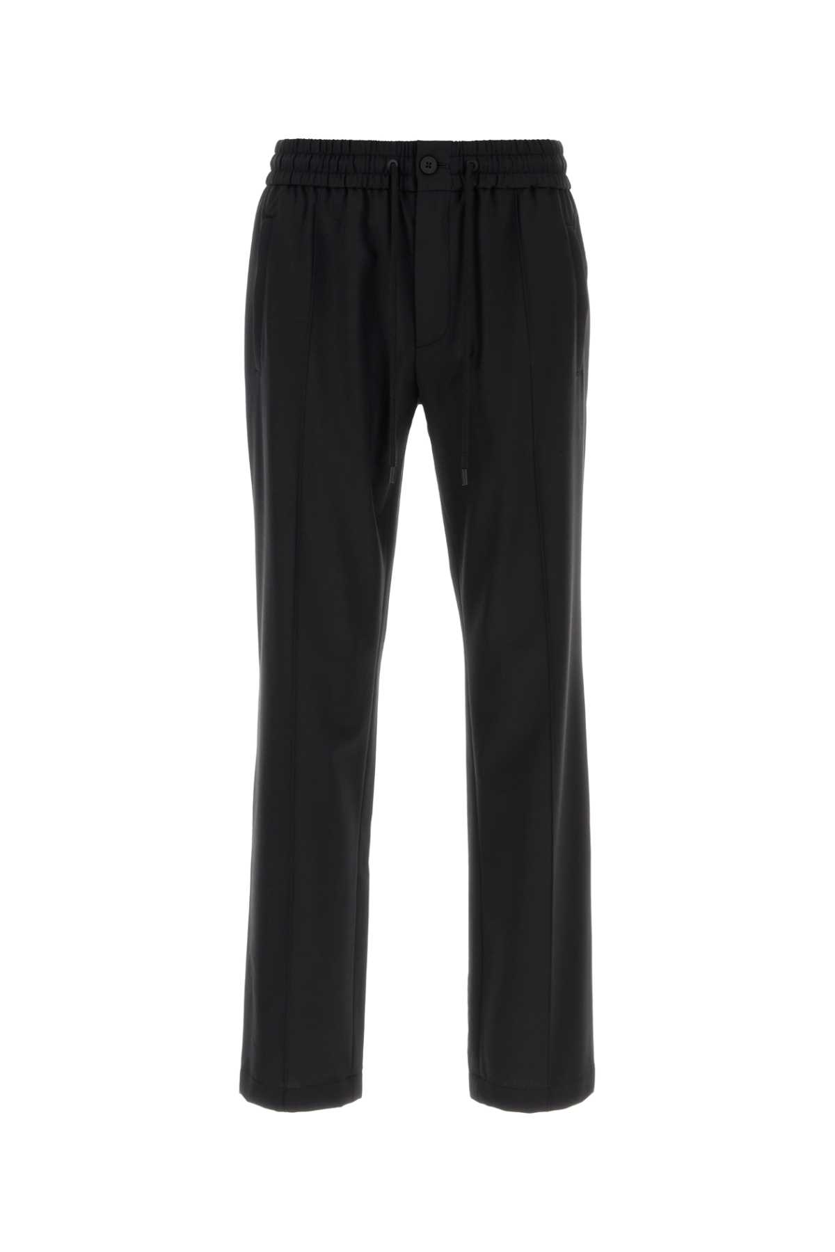 Dolce & Gabbana Black Stretch Wool Blend Pant