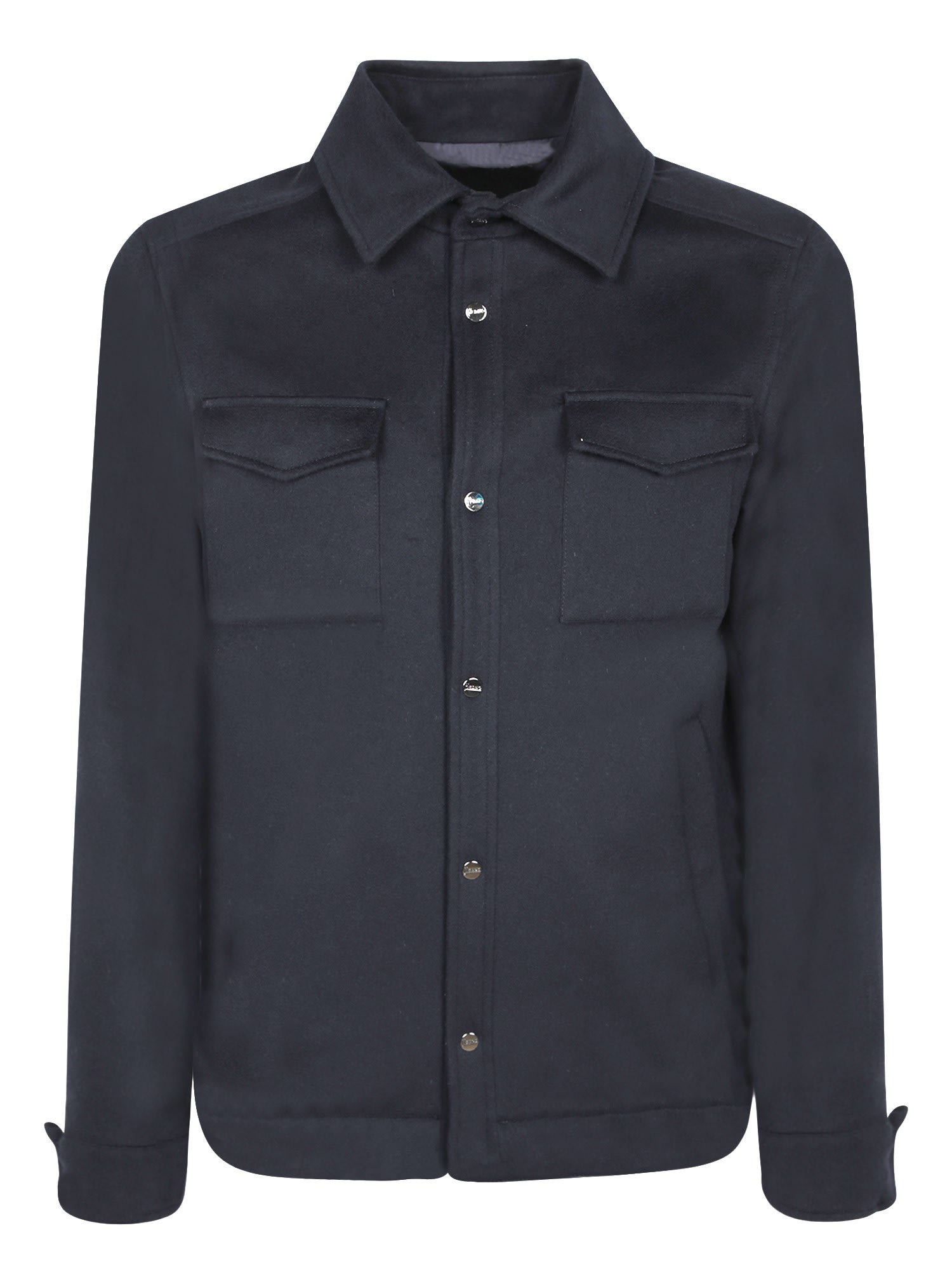 Herno Navy Cashmere Overshirt