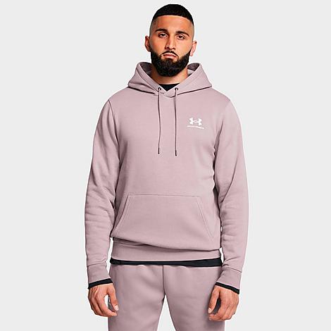 Under Armour Men's Essential Fleece Hoodie in Tetra Grey/White Size: Medium