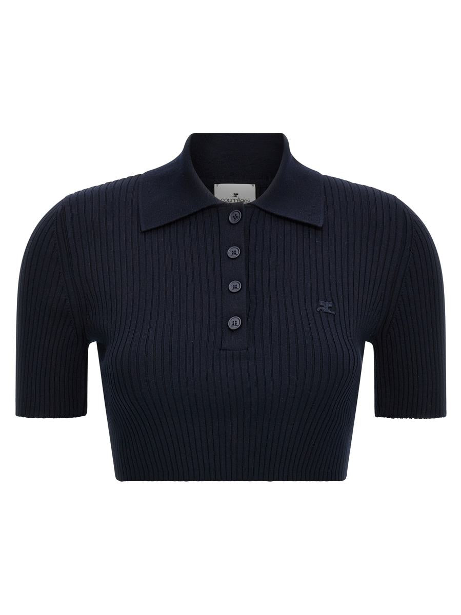 Courrèges Ribbed Polo Shirt