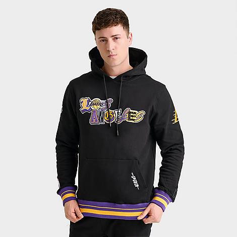 Pro Standard Men's Los Angeles Lakers NBA City Ransom Pullover Hoodie in Black Size: Small
