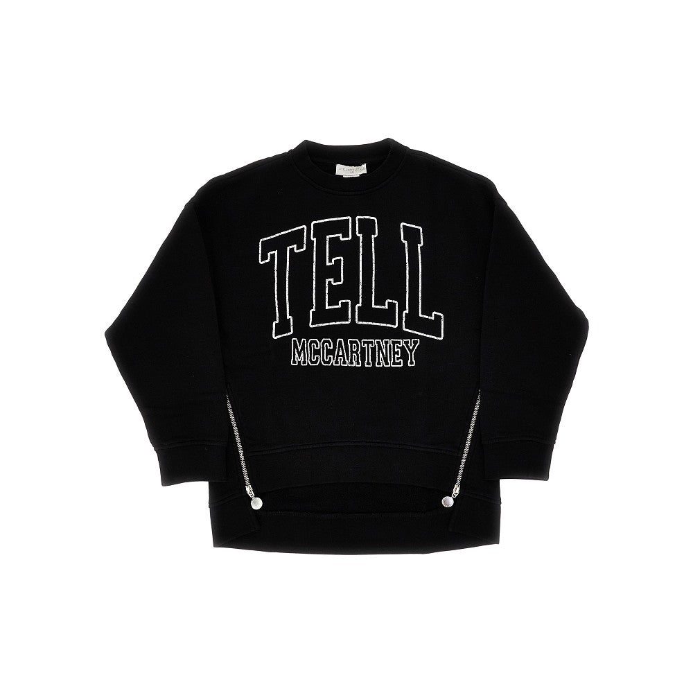 STELLA MCCARTNEY Sweatshirt with logo print and side zippers Kids