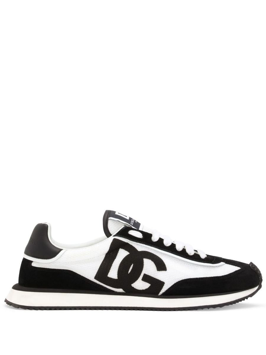 Dolce & Gabbana 'Dg Cushion' Black And White Sneakers