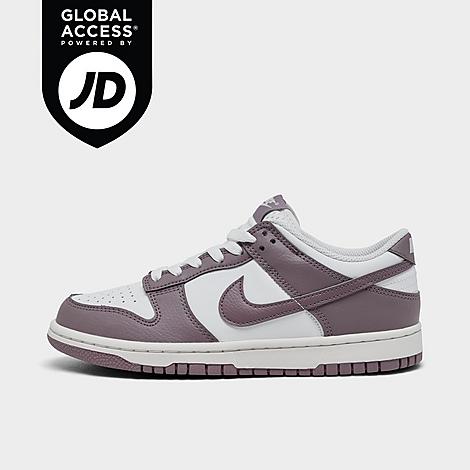 Nike Big Kids Dunk Low Casual Shoes in Taupe Grey/Taupe Grey/Summit White Size: 4