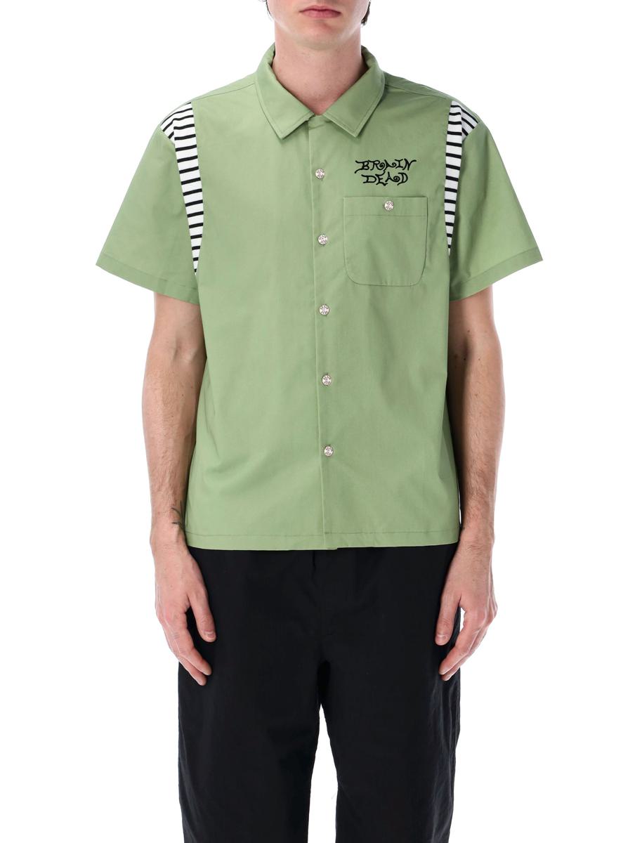 Brain Dead Cobra Flocked Bowling Shirt