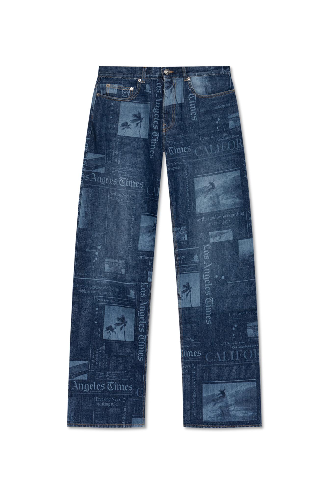 Palm Angels Patterned Jeans