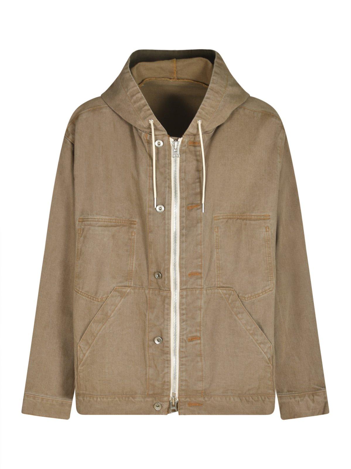 Sacai Zipped Denim Hoodie