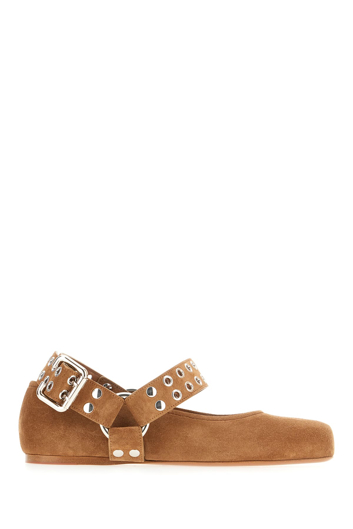 Alaia Brown Suede Ballerinas