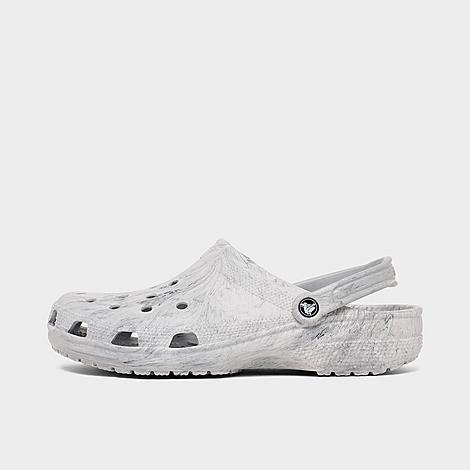 Crocs Men's Classic Clog Shoes (Men's Sizing) in Grey Swirl Size: 7.0