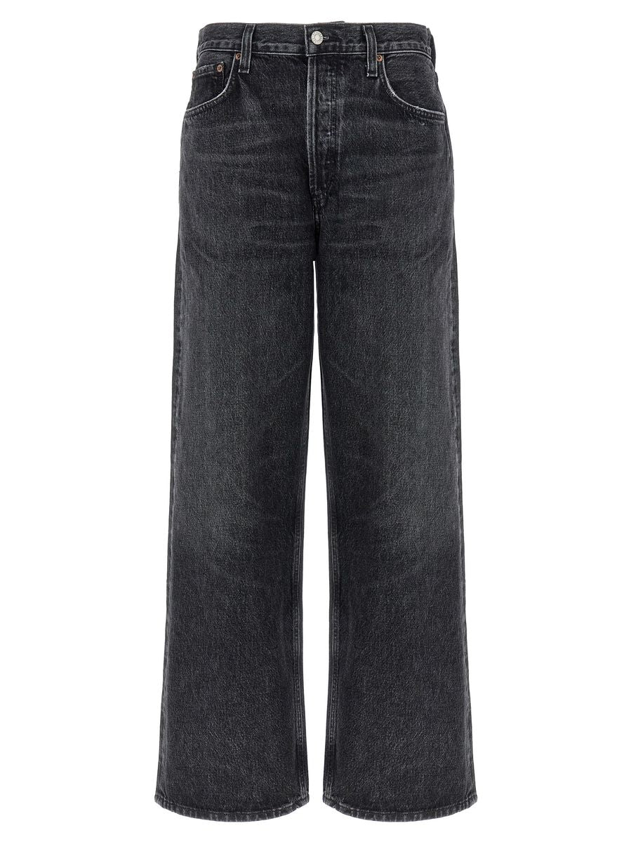 Agolde 'Sluggy Baggy' Black Denim Jeans