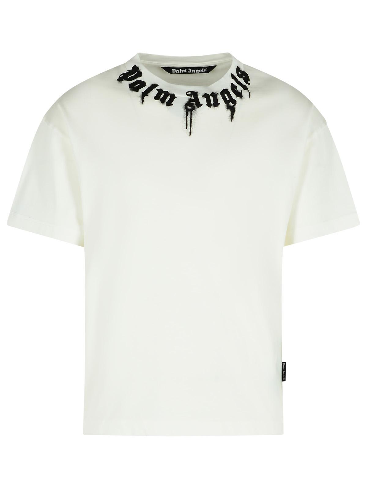 Palm Angels White Cotton T-shirt