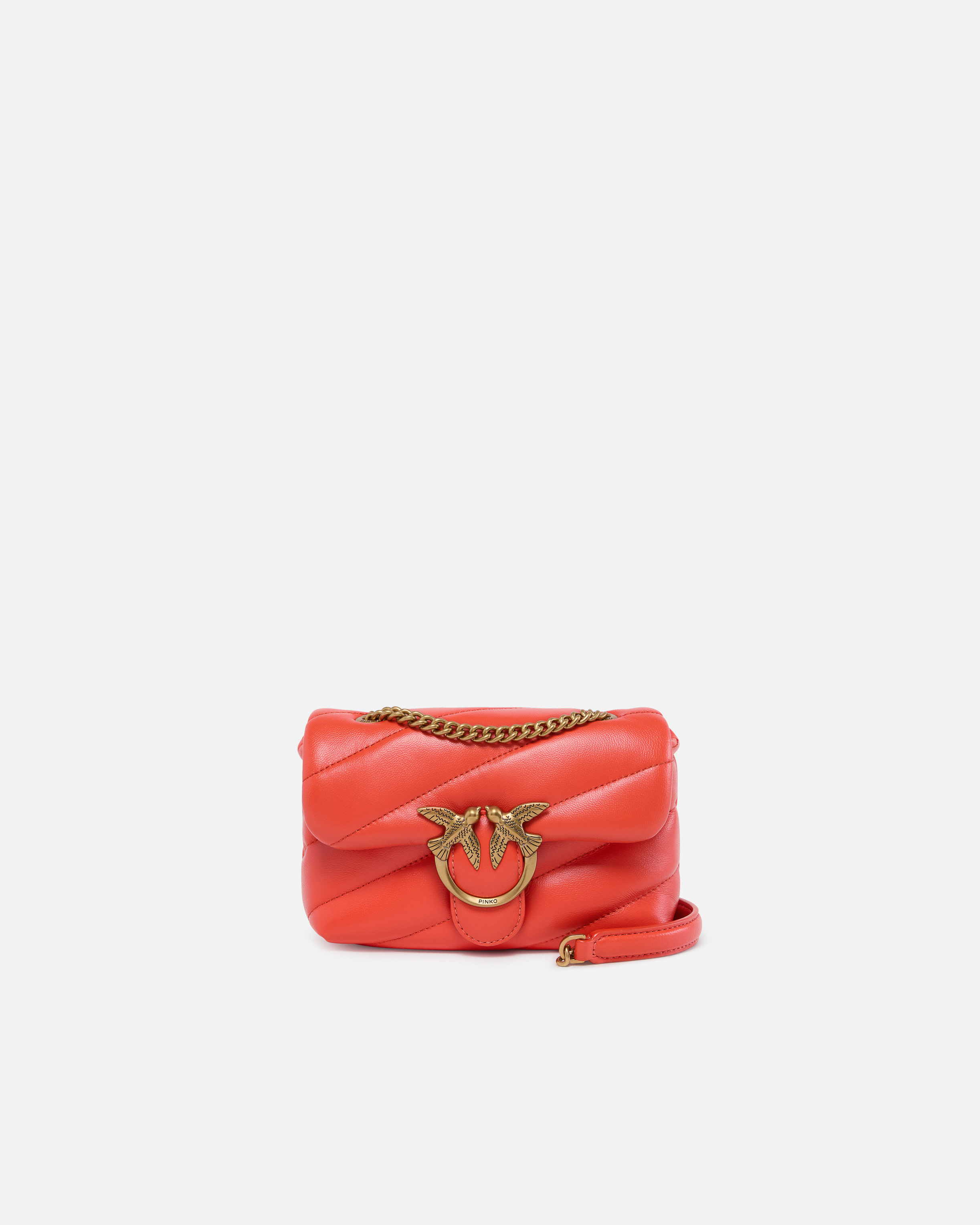Pinko, Baby Love Bag Puff Maxi Quilt, Rouge tangerine-or antique, U