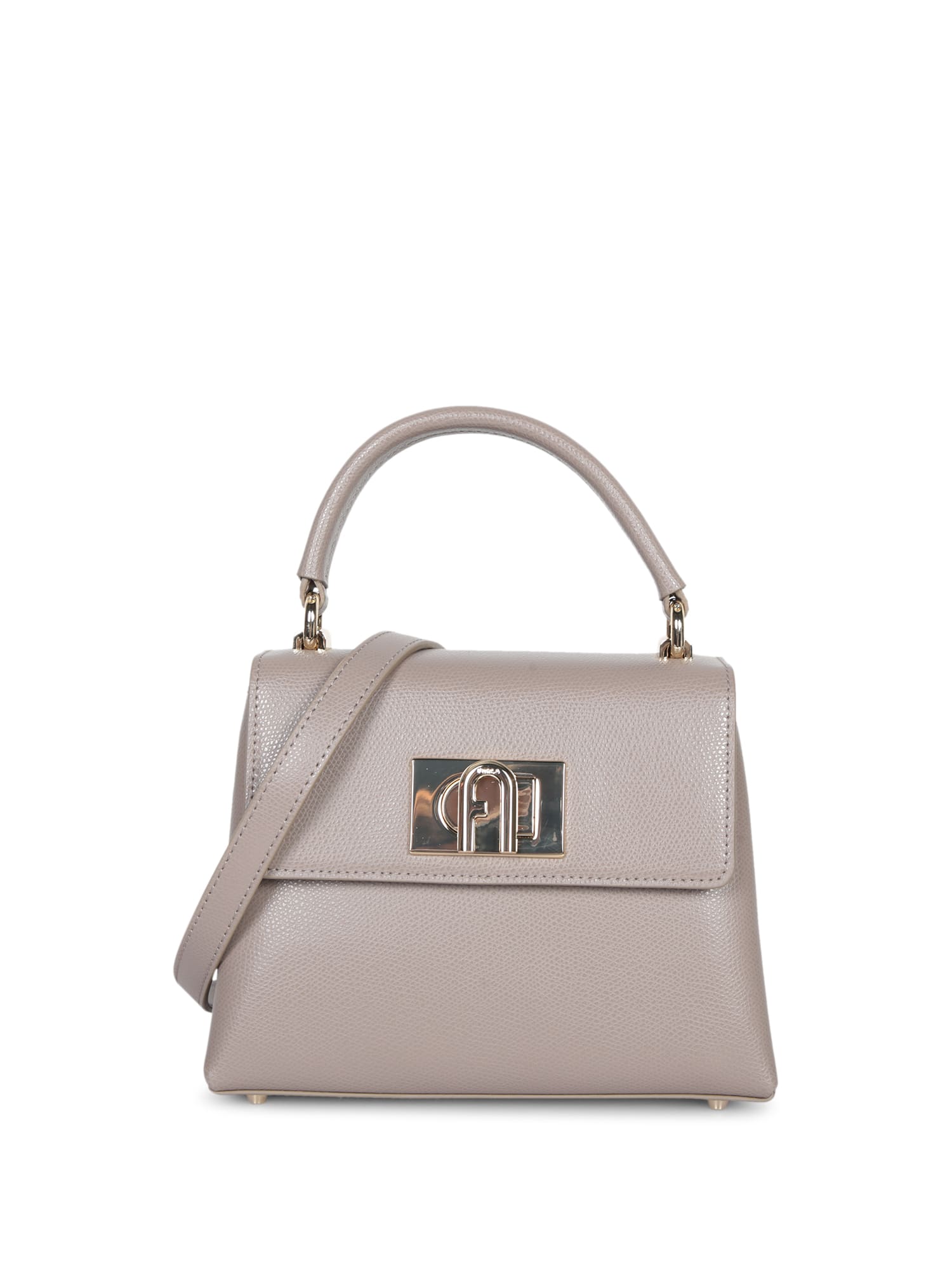 Furla Top Handle Beige Bag