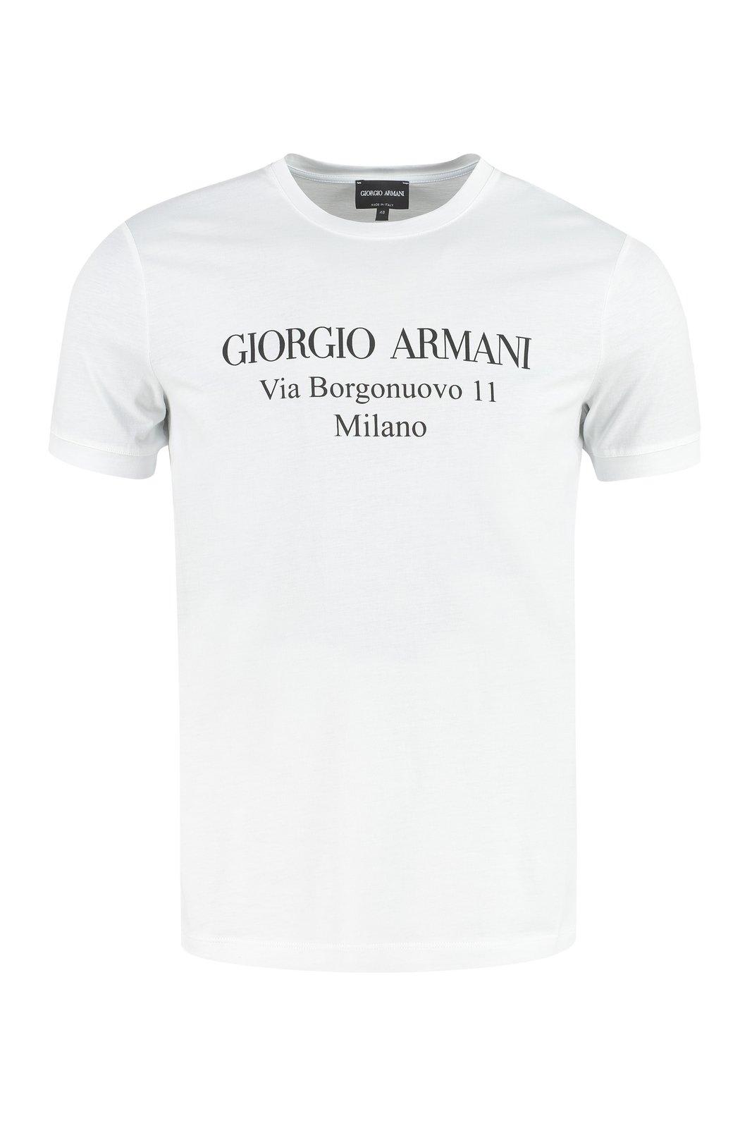 Giorgio Armani Logo Print Crewneck T-shirt