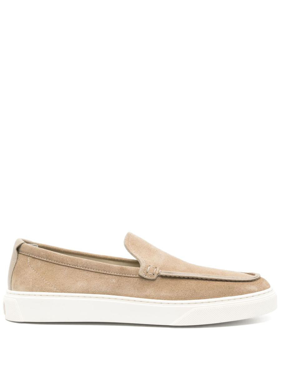 Woolrich Beige Calf Suede Leather Loafers