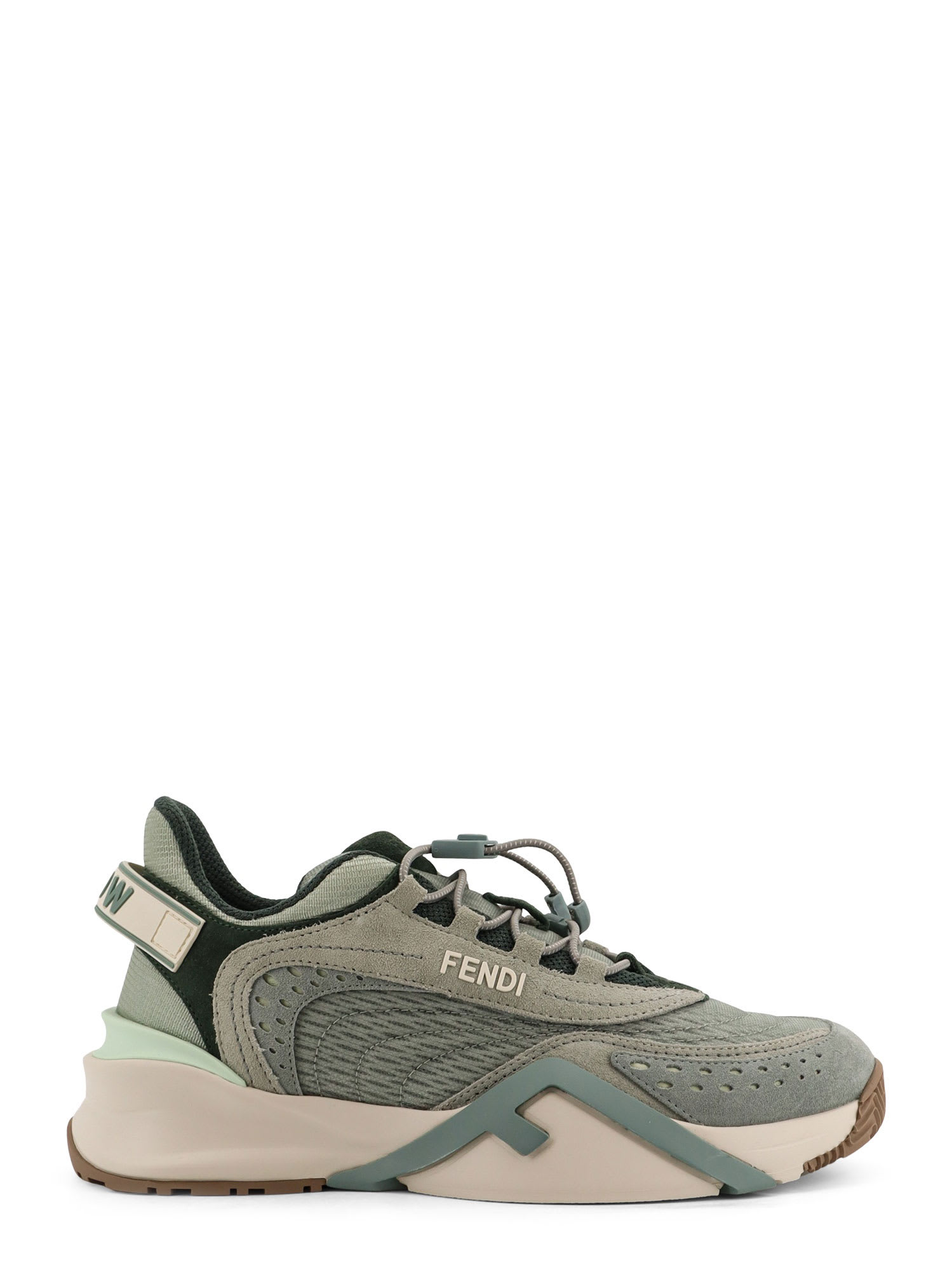 Fendi Flow Mesh And Suede Sneaers