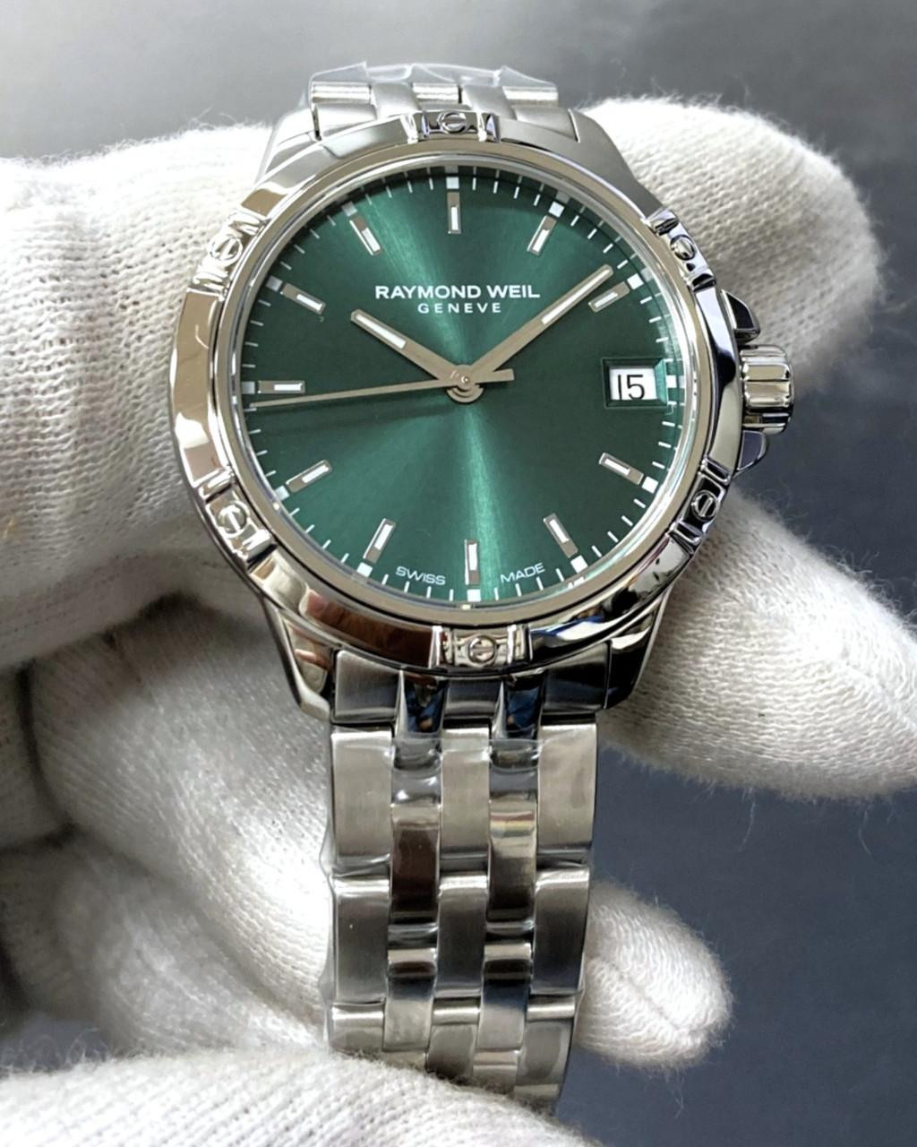 RAYMOND WEIL Tango Quartz 30MM Green Dial SS Women's Watch 5960-ST-52051