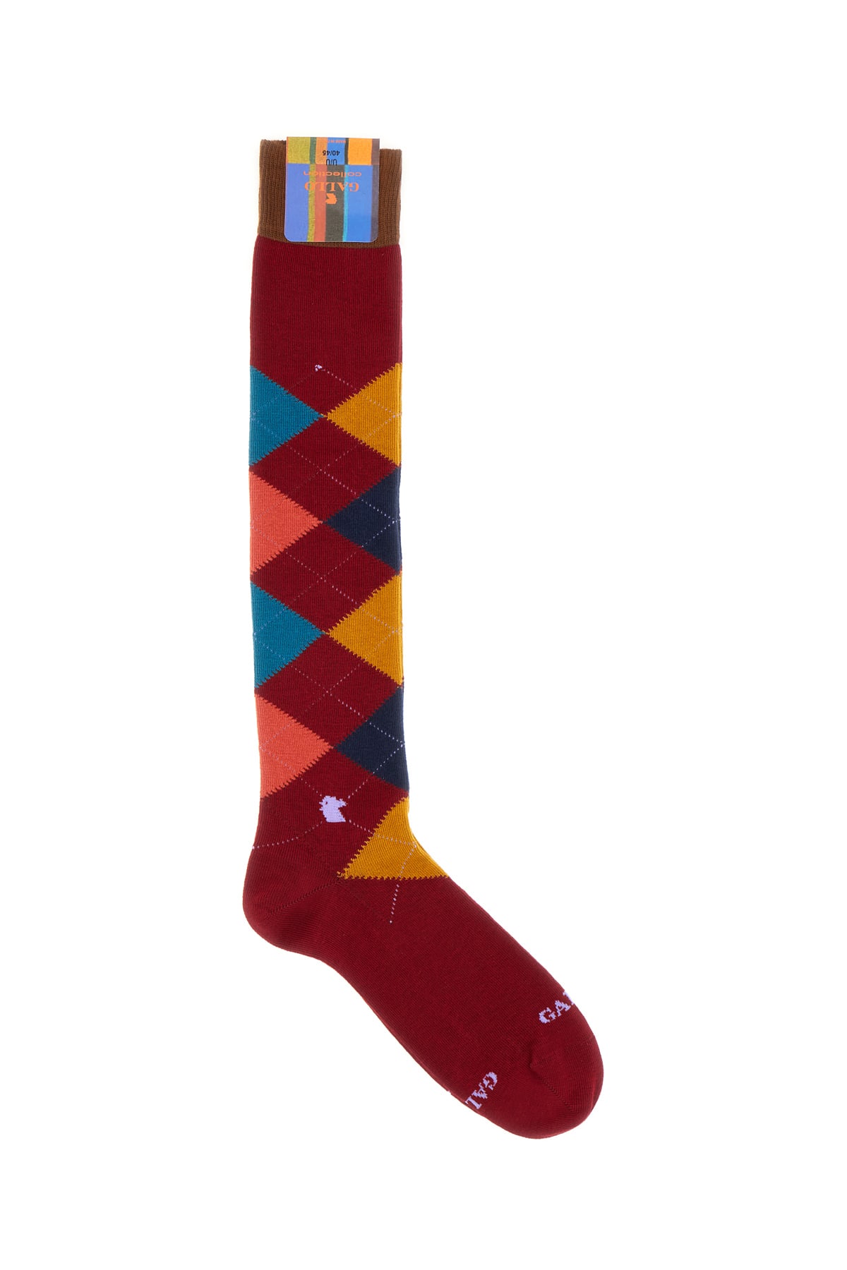 Gallo Embroidered Stretch Cotton Blend Socks