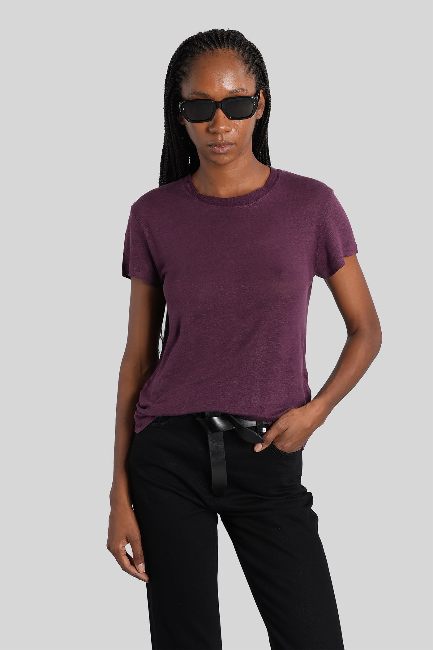 IRO Third T-shirt In Viola Linen