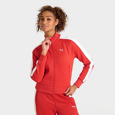 PUMA Women's T7 Always On Full-Zip Track Jacket in Red Fire Size: XS