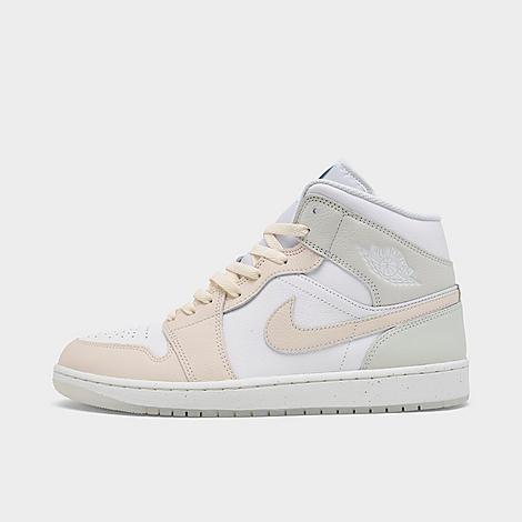 Jordan Men's Air Retro 1 Mid SE Casual Shoes in White/Sea Glass/Glacier Blue Size: 7.5
